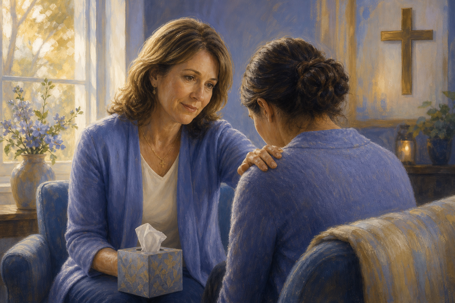 Pastoral grief counseling and comfort