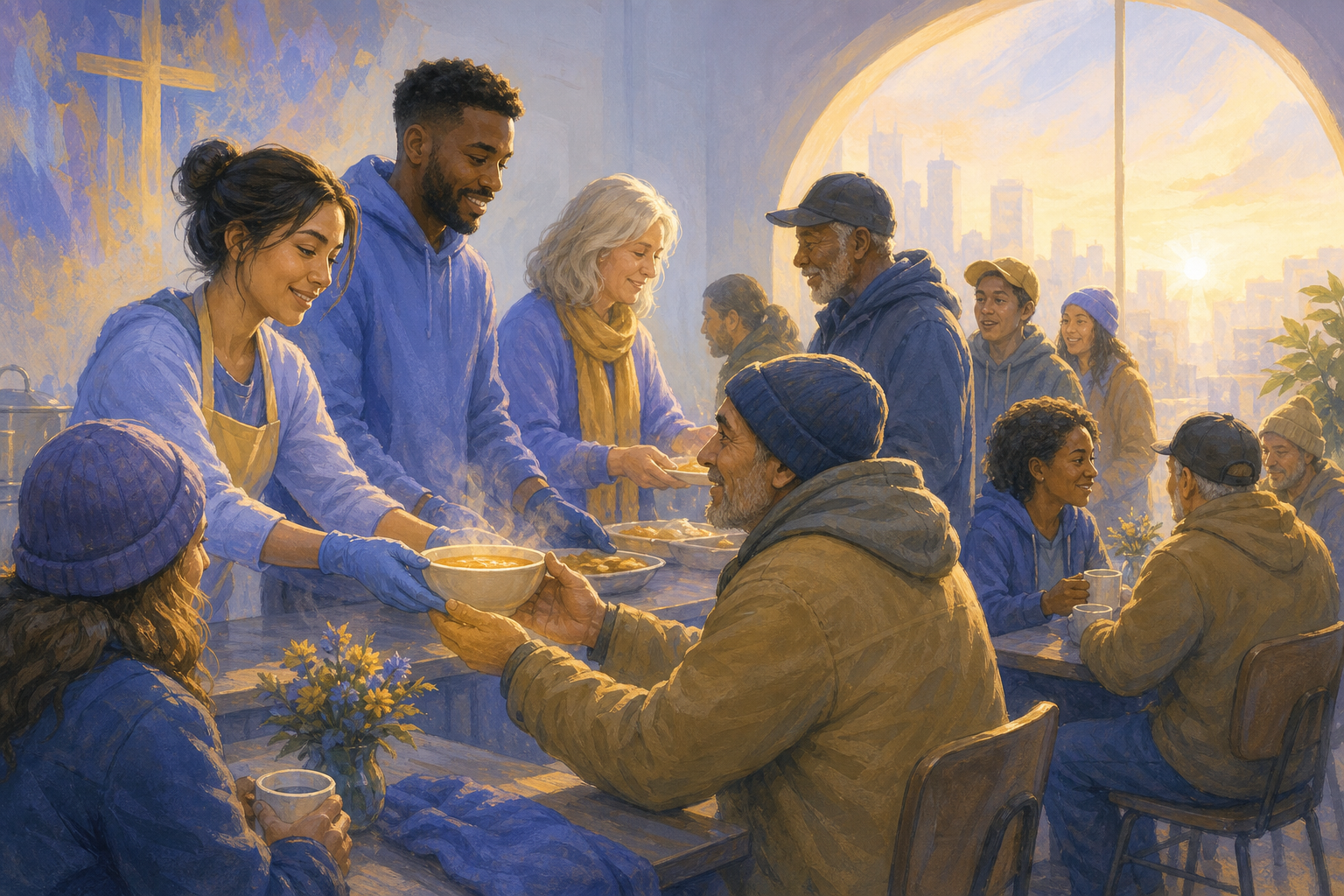 Community outreach supporting individuals experiencing homelessness